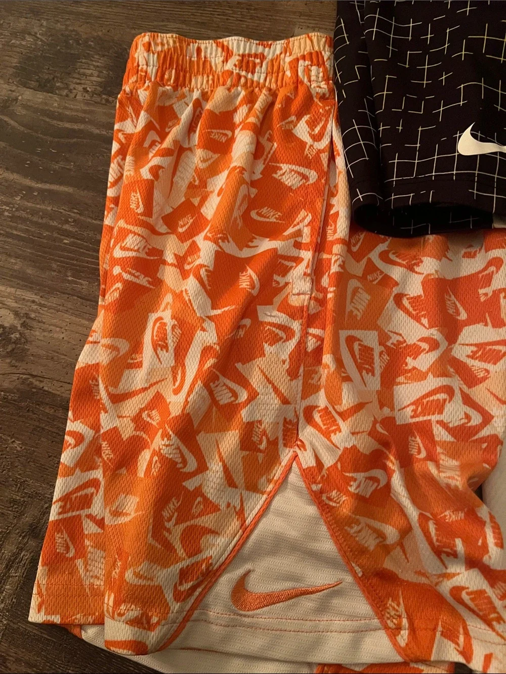 Nike Kids Athletic Shorts Set — White, Black, Orange, Pink, Teal